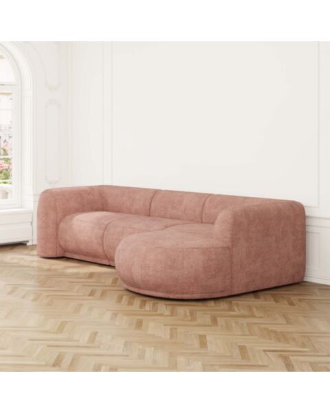 Divansoffa 294cm Höger Rosa - Bel Air