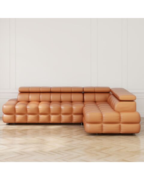 Divansoffa 283cm Höger Cognac - Paris