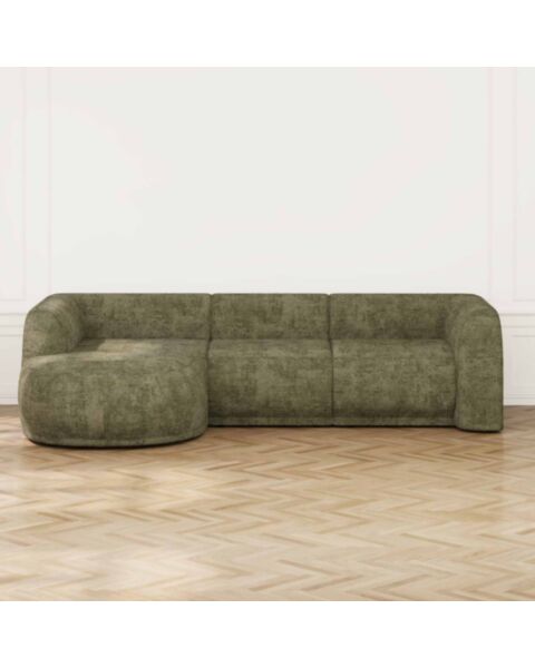 Divansoffa 294cm Vänster Grön - Bel Air