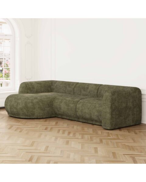 Divansoffa 294cm Vänster Grön - Bel Air
