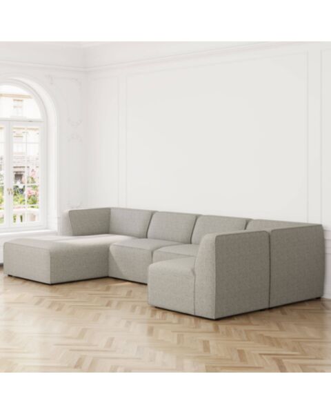 U-modulsoffa Vänster 343cm Grå - London