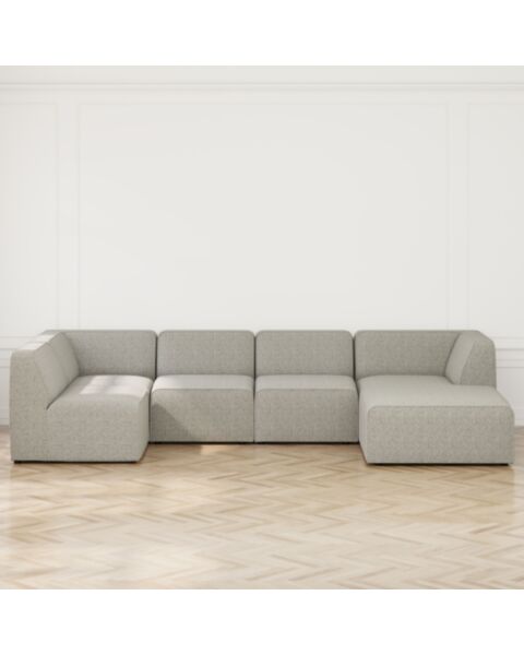 U-modulsoffa Höger 343cm Grå - London