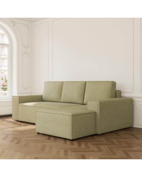 Bäddsoffa Divan Höger 255cm Grön - Sydney