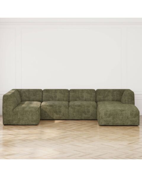 U-modulsoffa Höger 343cm Grön - London