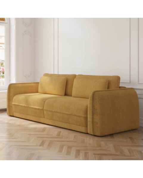 Soffa 3-sits 253cm Stripe Gul - Stockholm