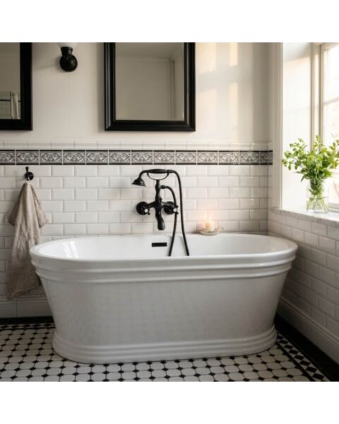 Badkarsblandare & Handdusch Antik Svart - Kensington