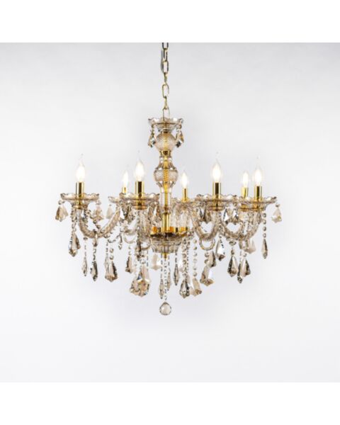 Kristallkrona Ø70cm Cognac - Genéve