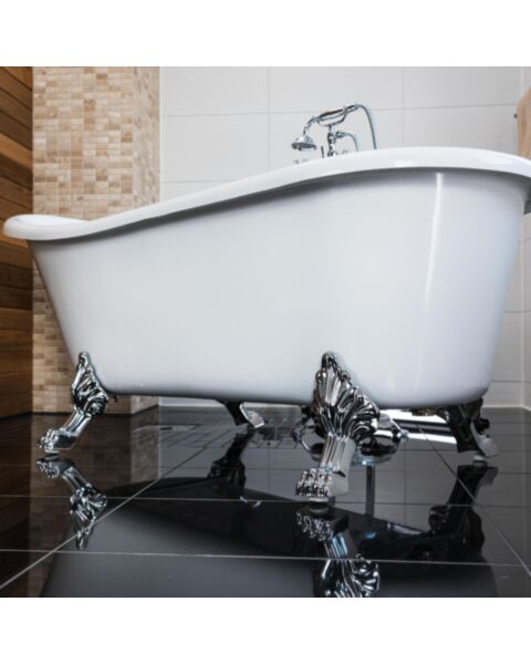 Badkar 170cm Vit Tassar Krom - The Classic