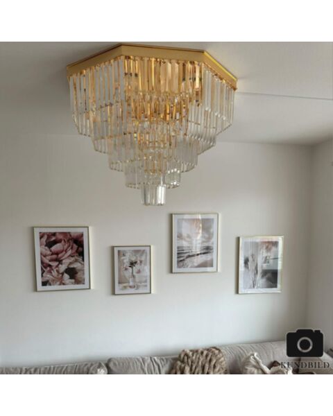 Plafond Kristall Hannover Guld Ø 80cm