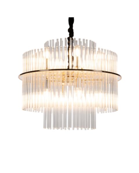 Taklampa Kristall Ø60cm Milan Guld