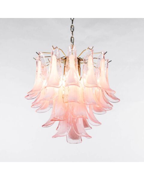 Kristallkrona &Oslash;45xH50cm Rosa/M&auml;ssing - Livorno