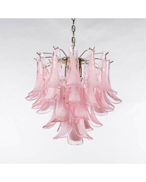 Kristallkrona &Oslash;45xH50cm Rosa/M&auml;ssing - Livorno