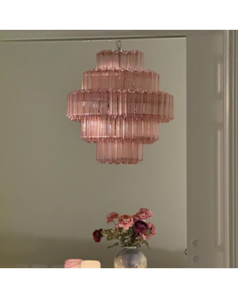 Kristallkrona Ø65cm Verona Rosa