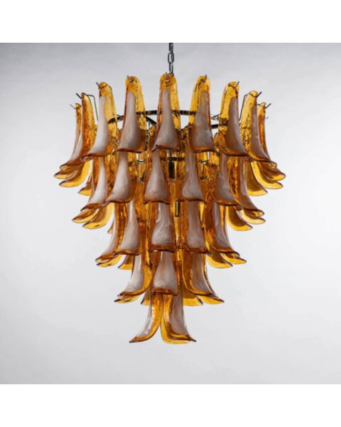 Kristallkrona &Oslash;66xH75cm B&auml;rnsten/Krom - Livorno