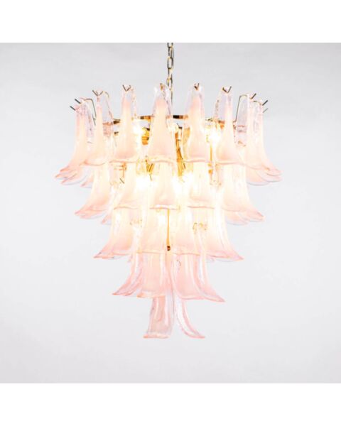 Kristallkrona &Oslash;66xH75cm Rosa/M&auml;ssing - Livorno