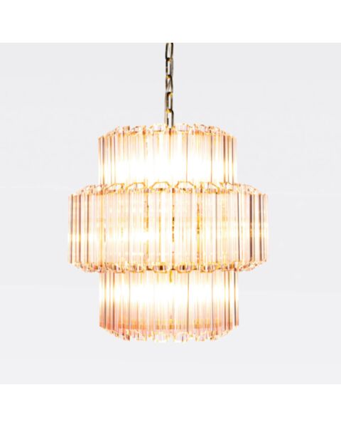 Kristallkrona &Oslash;44cm Rosa/M&auml;ssing - Verona