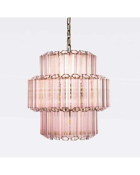 Kristallkrona &Oslash;44cm Rosa/M&auml;ssing - Verona
