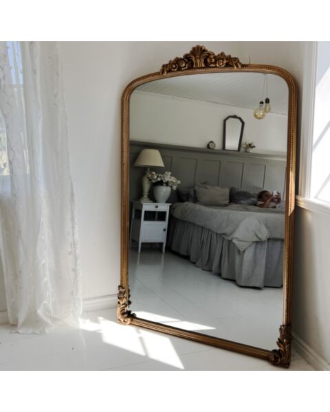 Stor Helkroppsspegel Valvformad 120x200cm Guld Mary
