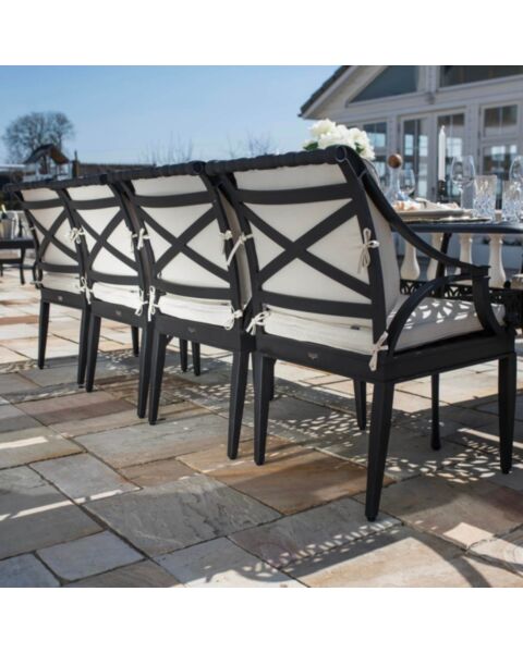 Matgrupp Utomhus 8 stolar Svart Aluminium - Napoli 213cm