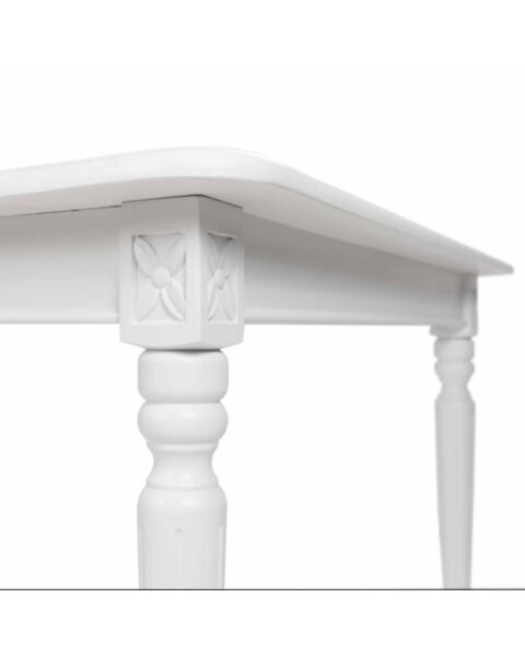 Matbord Gripsholm 240cm Vit Massiv Ek