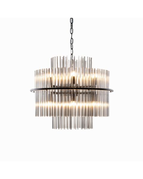 Taklampa Svart Kristall Ø60cm - Milan
