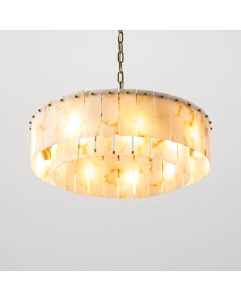 Modern taklampa med marmorerade prismor