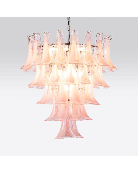 Kristallkrona &Oslash;66xH75cm Rosa/Krom - Livorno