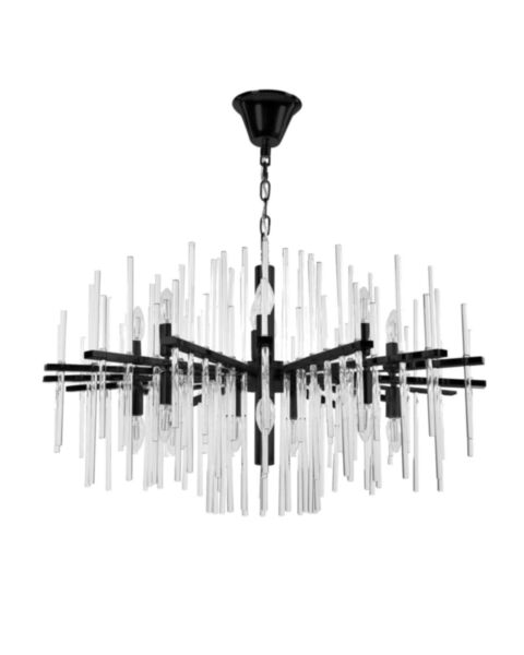 Modern Kristallkrona Ø85cm Vienna Svart