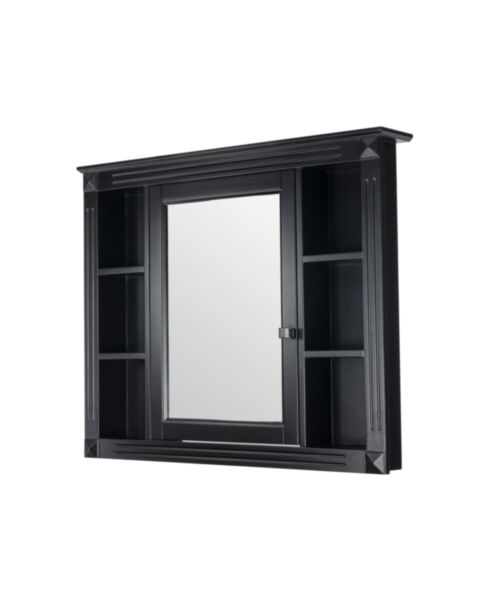 Spegelsk&aring;p Badrum Svart 100x80cm LED Belysning &ndash; Nashville