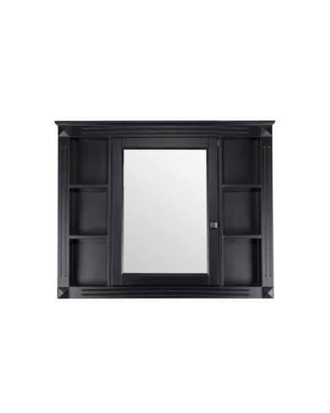 Spegelsk&aring;p Badrum Svart 100x80cm LED Belysning &ndash; Nashville
