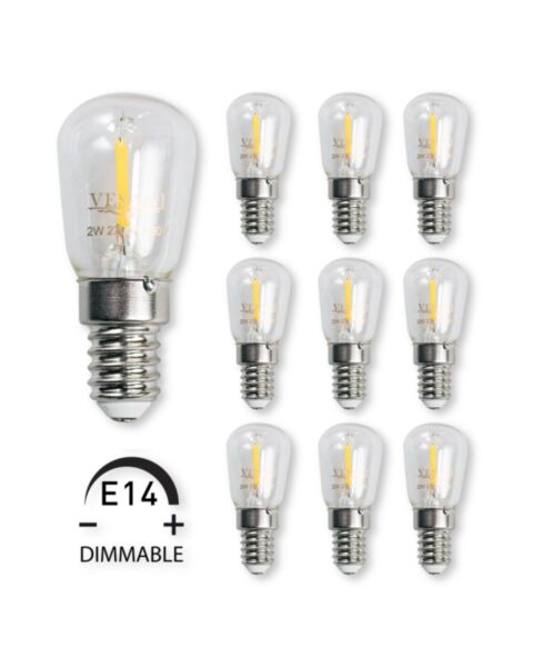 Päronlampa E14 LED Dimbar 2W - 10pack