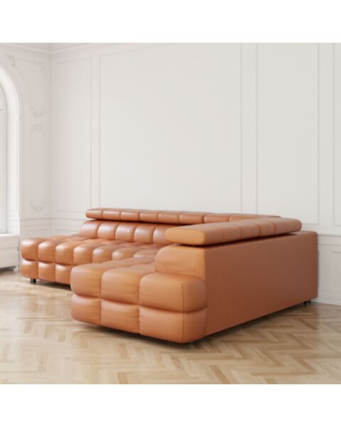 Divansoffa 283cm Höger Cognac - Paris