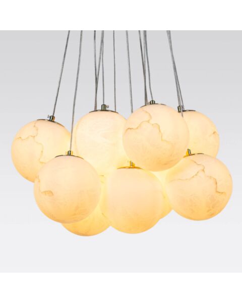 Taklampa Vit Marmor &Oslash;70cm - Lazio