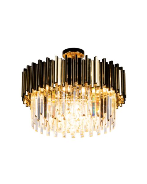 Kristall Lampa Ø55cm Monaco Guld