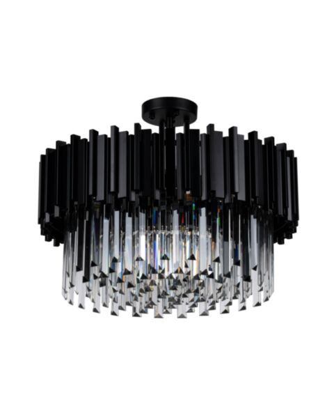 Kristall Lampa Ø55cm Monaco Svart