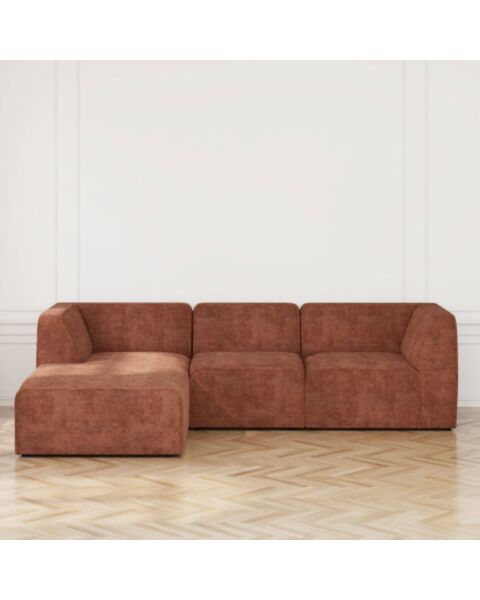 Divansoffa Vänster 278cm Roströd - London