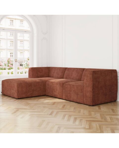 Divansoffa Vänster 278cm Roströd - London