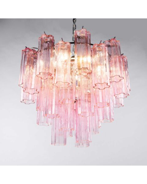 Kristallkrona Ø58xH50cm Rosa/Krom - Cagliari