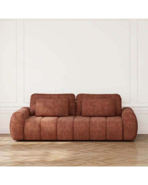 Soffa 3-sits 258cm Roströd - Miami