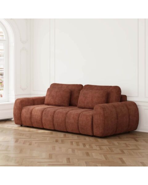 Soffa 3-sits 258cm Roströd - Miami