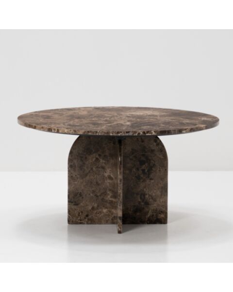 Soffbord &Oslash;80cm Brun Marmor - Matisse