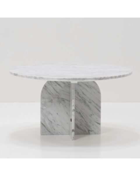 Soffbord &Oslash;80cm Vit Marmor - Matisse