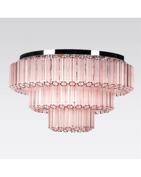 Kristallplafond 80cm Rosa/Krom - Verona