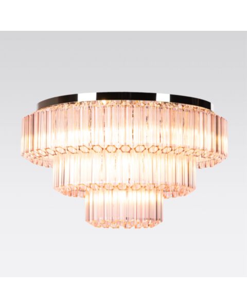 Kristallplafond 80cm Rosa/Krom - Verona