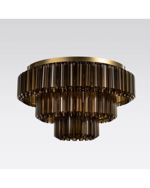 Kristallplafond 80cm Cognac/M&auml;ssing - Verona