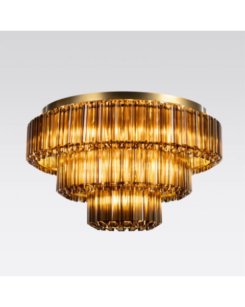 Kristallplafond 80cm Cognac/M&auml;ssing - Verona