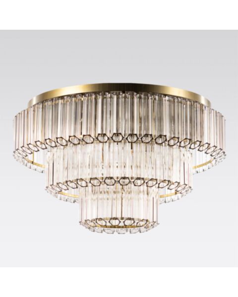 Kristallplafond 80cm Klar/M&auml;ssing - Verona