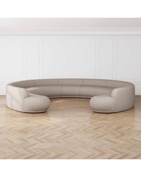U-Modulsoffa 520cm Beige Boucle - Bel Air