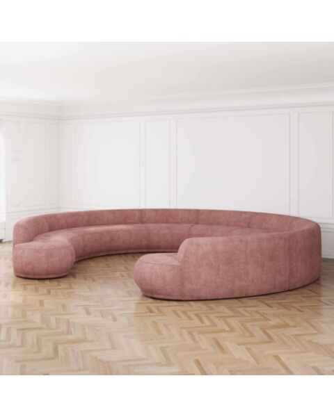 U-Modulsoffa 520cm Rosa - Bel Air