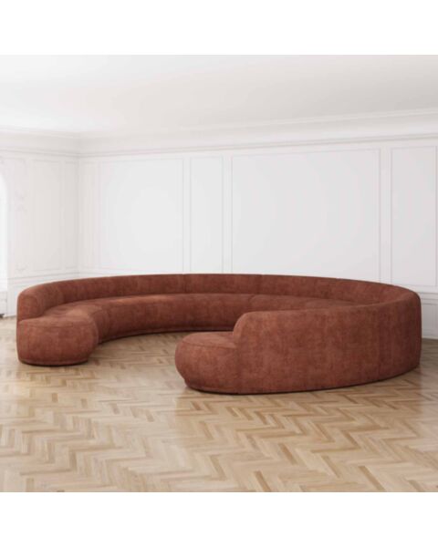 U-Modulsoffa 520cm Roströd - Bel Air